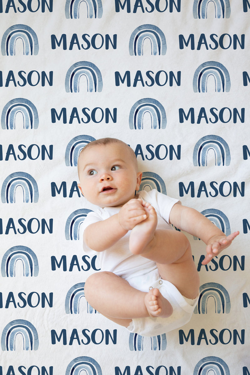 Rainbow Personalized Swaddle - Blanket