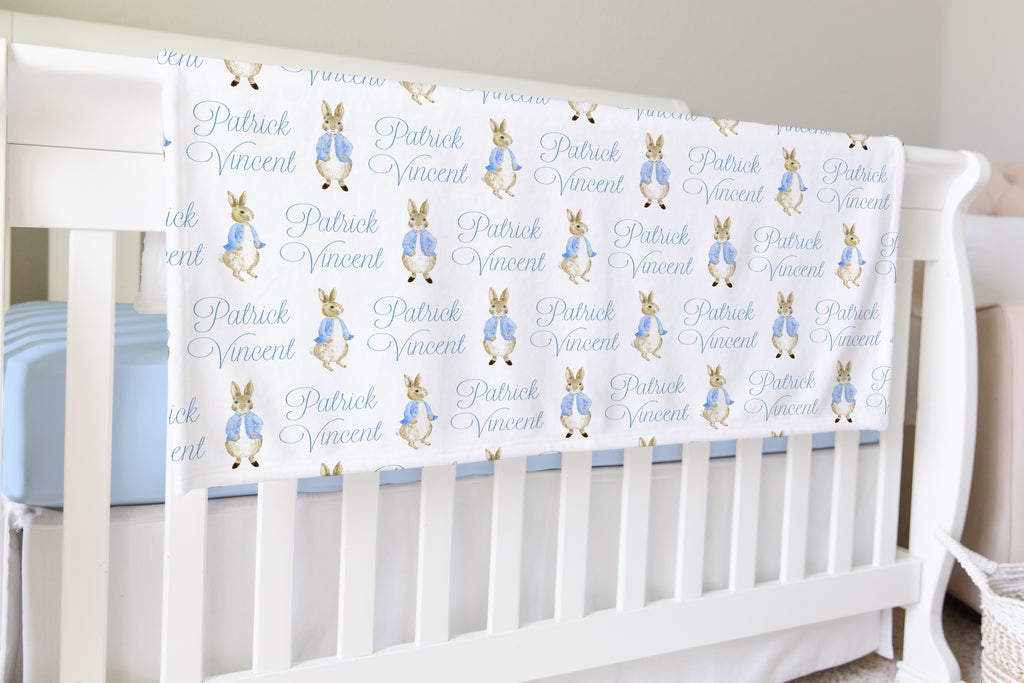 Personalized Rabbit Swaddle - Blanket