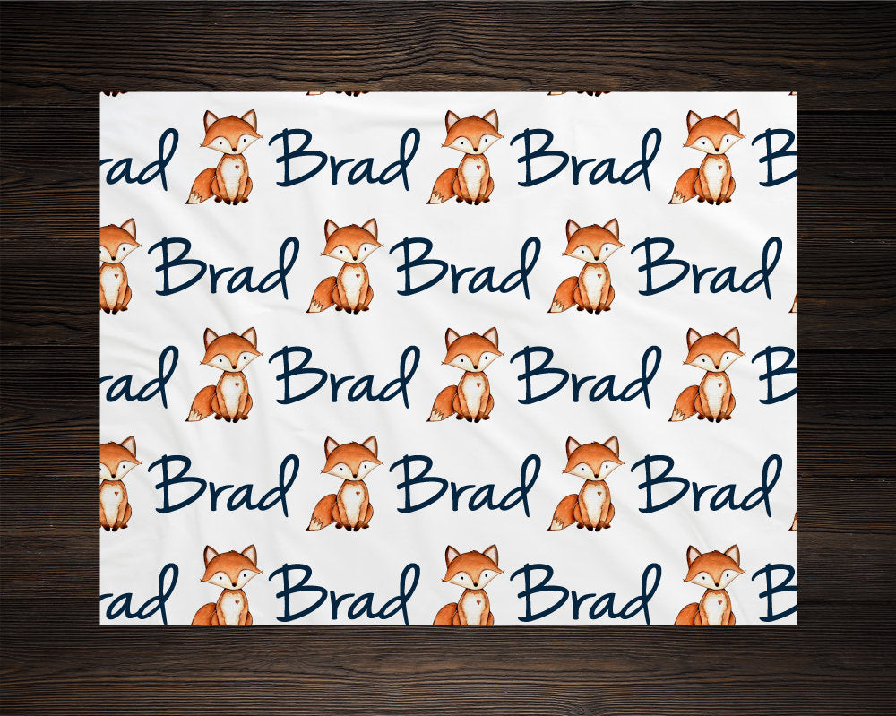 Personalized Fox Swaddle