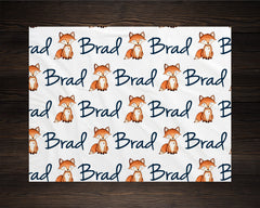 Personalized Fox Swaddle