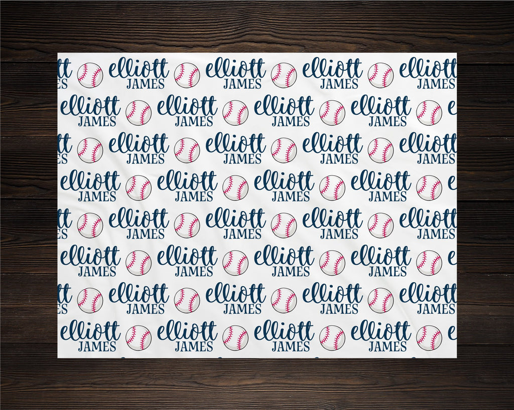 Personalized Baseball Swaddle