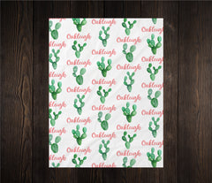 Personalized Cactus Name Swaddle