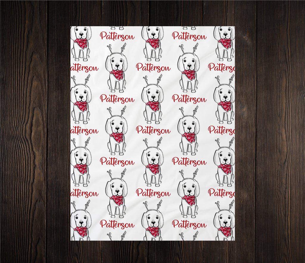 Personalized Puppy Dog Christmas Swaddle