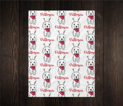 Personalized Puppy Dog Christmas Swaddle