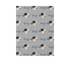 Personalized Floral Swaddle