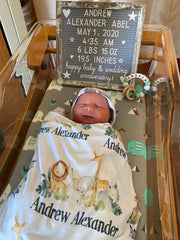 Personalized Safari Animal Swaddle