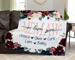 Personalized Mom Blanket