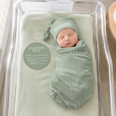 Personalized Baby Swaddle Blanket, Perfect Baby Shower Gift JS54