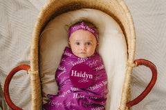 Personalized Swaddle and Sign Bundle Optional, Best Baby Shower Gift JS01
