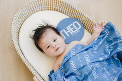 Personalized Baby Swaddle Blanket, Perfect Baby Shower Gift JS43
