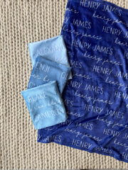 Blue Personalized Name Blanket,  NB34