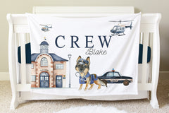 Police Officer Personalized Blanket BB53