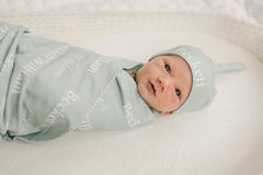 Personalized Swaddle and Sign Bundle Optional, Best Baby Shower Gift JS01