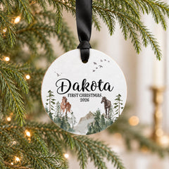 Horse Baby First Ornament, 3.5in Personalized Wooden Keepsake Gift!