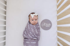 Personalized Baby Swaddle Blanket, Perfect Baby Shower Gift JS46