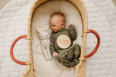 Personalized Swaddle and Sign Bundle for Expecting Parents, Baby Name Announcement - JS01