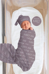 Personalized Swaddle Set With Sign