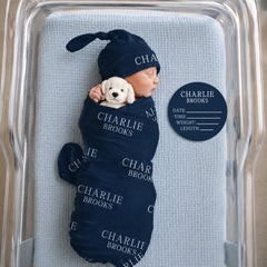 Personalized Baby Swaddle Blanket, Perfect Baby Shower Gift JS54