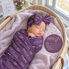 Personalized Baby Swaddle Blanket, Perfect Baby Shower Gift JS7