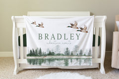 Personalized Mallard Duck Baby Blanket Gift,