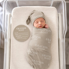 Personalized Baby Swaddle Blanket, Perfect Baby Shower Gift JS54