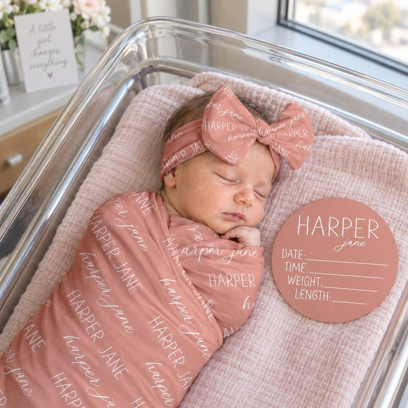 Personalized Baby Swaddle Blanket, Perfect Baby Shower Gift JS7