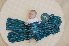 Personalized Baby Swaddle Blanket, Perfect Baby Shower Gift JS01