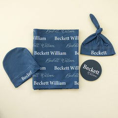 Personalized Swaddle and Sign Bundle Optional, Best Baby Shower Gift JS01