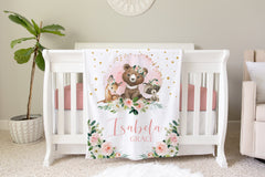 Woodland Personalized Baby Name Blanket
