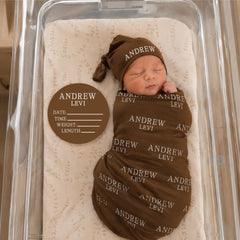 Personalized Baby Swaddle Blanket, Perfect Baby Shower Gift JS54