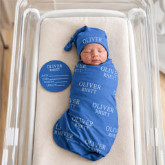 Personalized Baby Swaddle Blanket, Perfect Baby Shower Gift  JS54