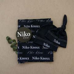Personalized Swaddle Set With Sign