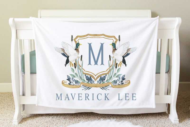 Personalized Mallard Duck Baby Blanket BB32
