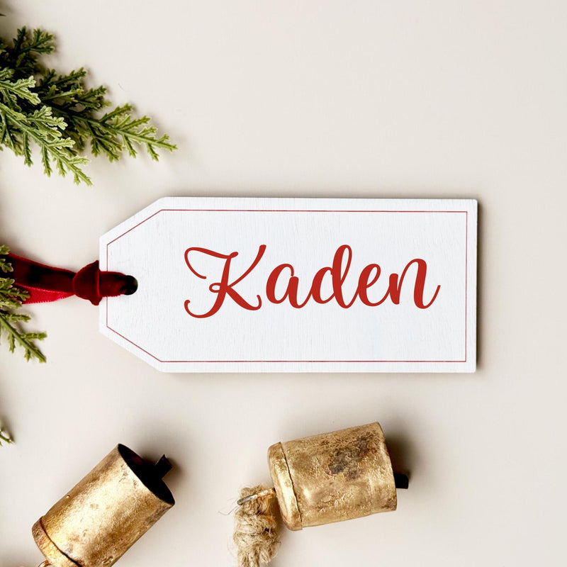 Personalized Stocking Name Tags, Custom Holiday Mantle Decor CT77