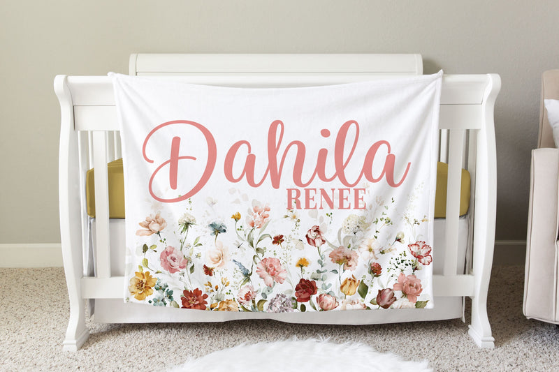 Wildflower Personalized Blanket