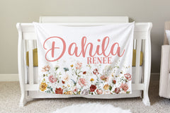 Wildflower Personalized Blanket