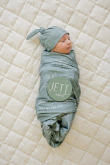 Personalized Baby Swaddle Blanket, Perfect Baby Shower Gift JS12