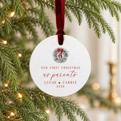 First Christmas As Parents Ornament, Wood 3.5in. Personal Memento