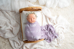 Gender Neutral Hospital Name Blanket, Baby Shower GiftJS19