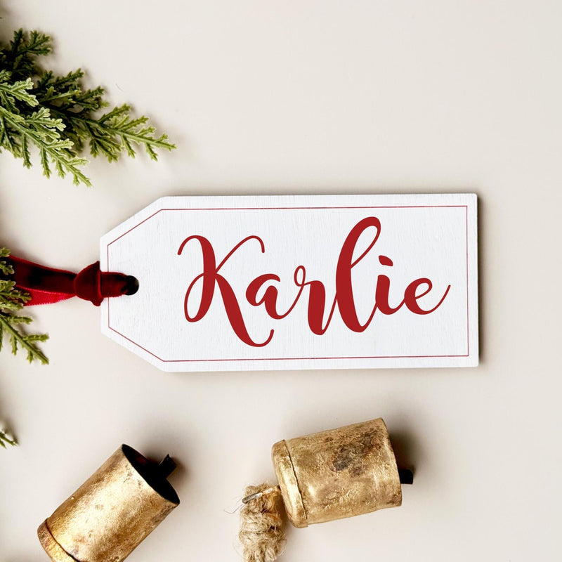 Personalized Stocking Name Tags, Custom Holiday Mantle Decor CT59