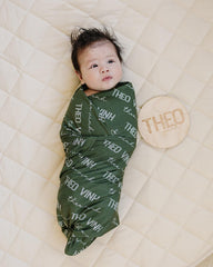 Personalized Baby Swaddle Blanket, Perfect Baby Shower Gift JS43