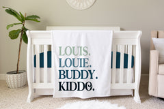 Personalized Kids Name Blanket - Nickname Blanket - NN02