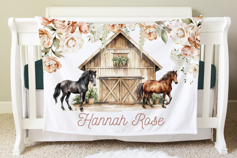 Horse Personalized Blanket Gift  BB41