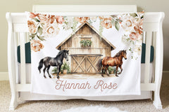 Horse Personalized Blanket Gift  BB41