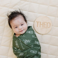 Personalized Baby Swaddle Blanket, Perfect Baby Shower Gift JS43