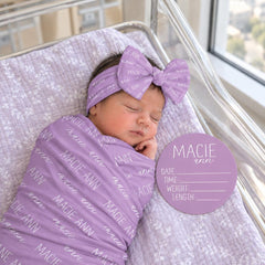 Personalized Baby Swaddle Blanket, Perfect Baby Shower Gift JS7