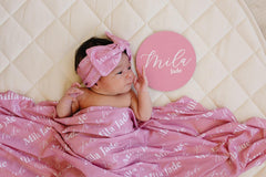 Personalized Baby Swaddle Blanket, Perfect Baby Shower Gift JS44