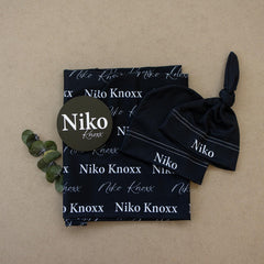 Personalized Swaddle Set With Sign