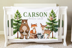 Woodland Blanket , Woodland Theme Adventure Awaits BB56