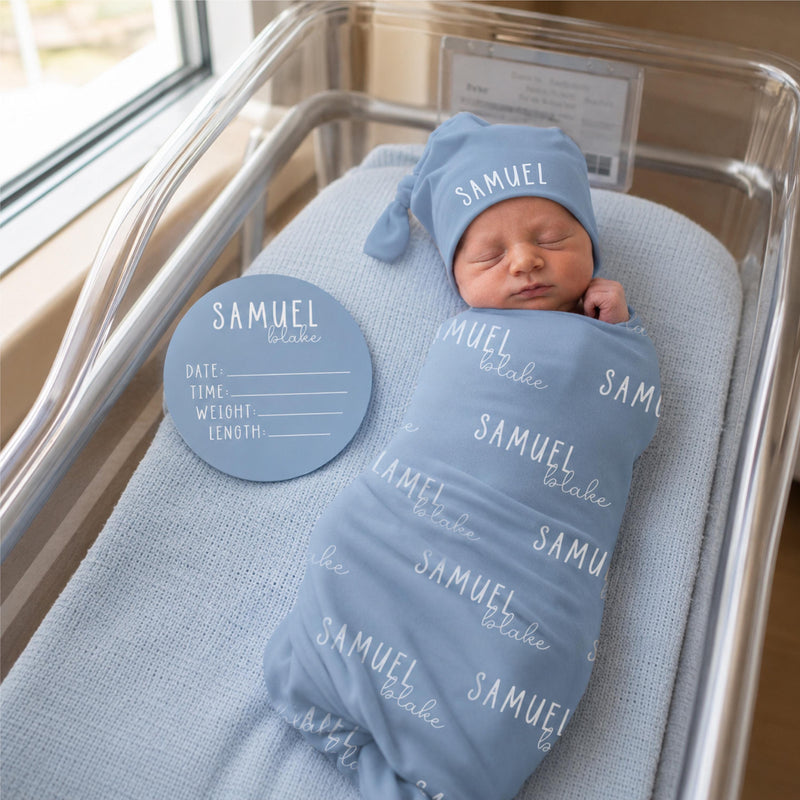Personalized Baby Swaddle Blanket, Perfect Baby Shower Gift  JS55